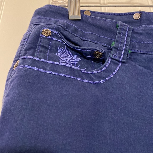 2 pair Rose Royce Over-dyed Skinny Jean Sz 32 US 15/16. Blue pair. Black pair. - Picture 3 of 16